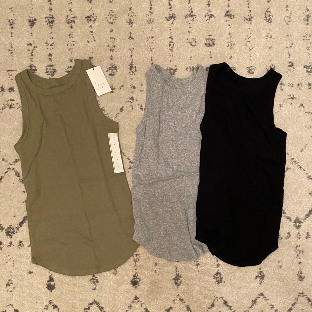 GREEN A New Day ribbed tank